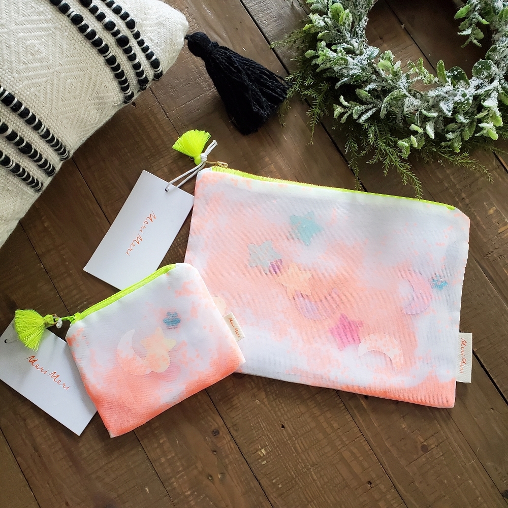 2 Meri-Meri Organic Colorful Cut Out Shape Pouches